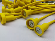 Chaqueta segura magnética del Pvc del cable del arnés de cable amarillo del cable con los extremos sobremoldeados